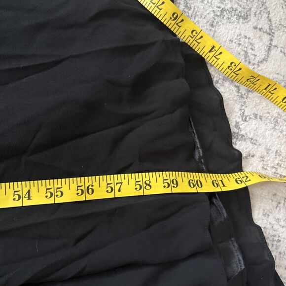 Lulus Romantically Speaking Black Cowl Lace-Up Maxi Dress Size Medium NWT Formal - Picture 6 of 9